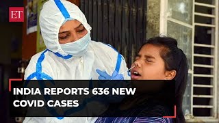 India reports 636 new Covid cases 3 deaths in 24 hours active caseload at 4394 [upl. by Tterag]