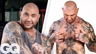 Dave Bautista Breaks Down His Tattoos  GQ [upl. by Anaig]