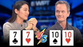 ALL IN With POCKET PAIRS for 202500 at WPT Daniel Arsham Celebrity [upl. by Erreipnaej]