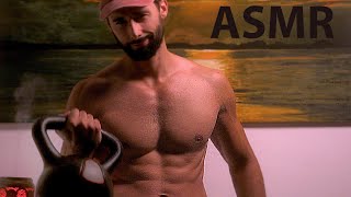 ASMR Ejercicios Físicos Sin Camiseta🏋🏽‍♀️Relájate con mi Respiración [upl. by Harrod]