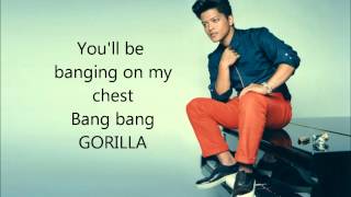 Bruno Mars  Gorilla Lyric Video [upl. by Janis759]