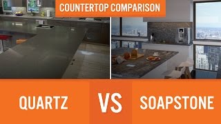 Quartz vs Soapstone  Countertop Comparison [upl. by Nosittam649]