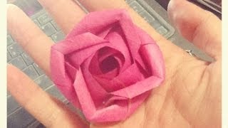 How to make origami Rose step by step instructions [upl. by Rabiah211]