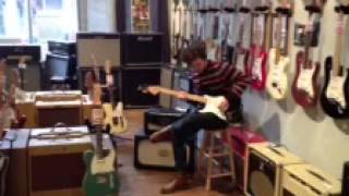 Trevor Boone demos Zinky Blue Velvet at Emerald City Guitars [upl. by Noevart]