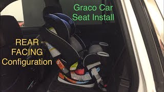 How to install a car seat rearfacing baby seat  Graco Car seat Install Graco 4ever 4 in 1 [upl. by Magna]