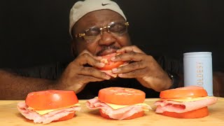 Tomato Bun Cold Cuts Mukbang [upl. by Moht426]