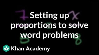 Setting up proportions to solve word problems  7th grade  Khan Academy [upl. by Darum]