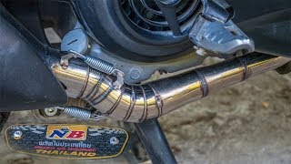 NB Racing Power Pipe For Mio Sporty Installation And Review [upl. by Uhn]