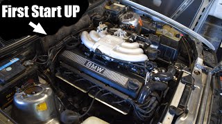 The First start of my M20B25 engine after Revision  BMW E30 [upl. by Nicholson]