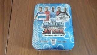 COLLECTOR TIN MALAYSIA EDITION topps match attax 2013  2014 opening amp review [upl. by Leumhs]