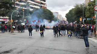 Boixos Nois FC Barcelona Fans before El Clasico 28102018 [upl. by Carrnan474]