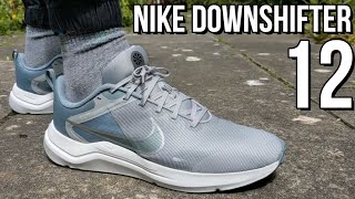 NIKE DOWNSHIFTER 12 REVIEW  On feet comfort weight breathability AND price review [upl. by Gnouhk]