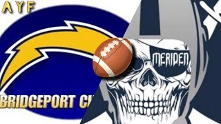 “AYF” BRIDGEPORT CHARGERS 🏈 MERIDEN RAIDERS 11U 2022 FULLGAME HIGHLIGHTS [upl. by Cilka]