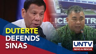 NCRPO Chief PMGen Debold Sinas hindi tatanggalin sa pwesto ni Pang Duterte [upl. by Adara276]