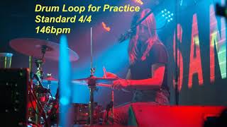 Drum Loop for Learners  Standard 44  146bpm [upl. by Hourihan486]