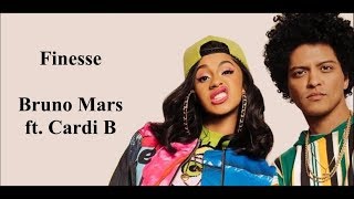 Finesse  Bruno Mars ft Cardi B Lyrics ve Türkçe Çeviri [upl. by Clarinda]