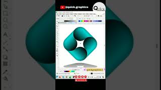 3D Abstract Shape Design in CorelDRAW  Easy Tutorial trending coreldraw tutorial design shorts [upl. by Larrie]