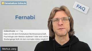 Kann ich mit einem Fernstudium Rechtswissenschaft Psychologie oder Medizin studieren [upl. by Nyrrat]