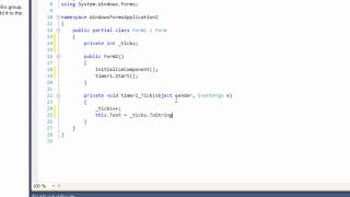 Windows Forms Timers C NET [upl. by Elleneg631]
