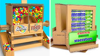 2 Amazing Candy Dispensers from Cardboard  Easy And Fun Candy Storage Devices [upl. by Lletnahc]