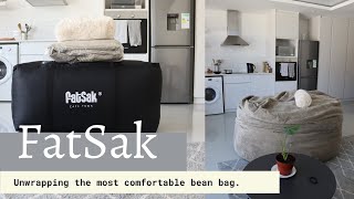 FatSak Bean Bag Unboxing  33 Kg of Upcycled Shredded Memory Foam Flakes  Pure Comfort  Vetsak [upl. by Narcis979]