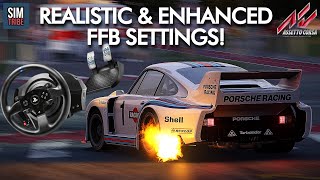 REALISTIC Assetto Corsa FFB SETTINGS 2023  Force Feedback Guide [upl. by Joanna]