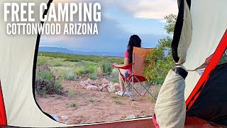 Free Camping in Arizona  Coconino National Forest  Dispersed Tent Camping [upl. by Nivac]