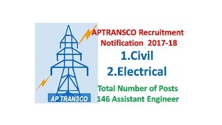 Aptransco notification 2017146 AE recruitment [upl. by Endys]