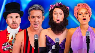 Simon Cowell SINGS with Alesha Amanda and Bruno on Britains Got Talent [upl. by Arehs]