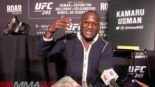 Kamaru Usman Colby Covington Doesnt Believe in his Gimmick UFC 245 [upl. by Enyamert]