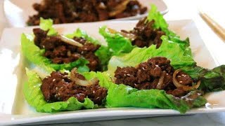 Beef Lettuce wraps in 15 Minutes  Fast and Delicious [upl. by Aidas]