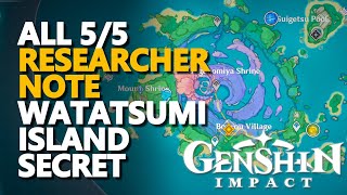 All Watatsumi Island Researchers Note Genshin Impact Secret [upl. by Oiluj908]