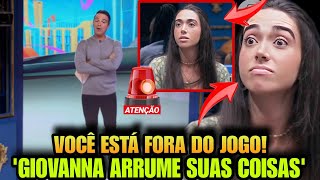 BBB 24🚨ACONTECEU AGORA TADEU ACABA DE ANUNCIA ELIMINAÇÃO DE GIOVANNA DO PROGRAMA E ELA DEIXA O BBB [upl. by Aleuqahs]