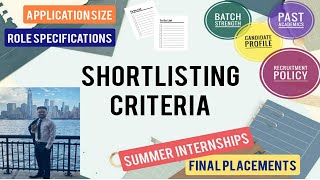 How Recruiters Read Your CV  Placements  Summer Internships  Shortlisting Criteria  6 Factors [upl. by Allard]