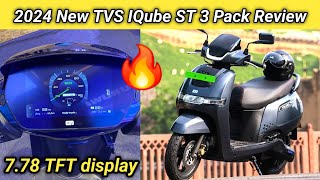 2024 New TVS IQube ST Top model Review  Tvs iqube on road price  IQube ST  TVS IQube Range [upl. by Idnat909]