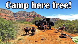 Sedona AZ Free Camping Boondocking in Arizona Dispersed Camping [upl. by Anawat]