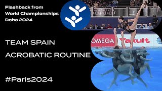 Paris 2024 Olympic Bronze Medalist Team Spain Routine from World Championships [upl. by Nessaj359]