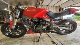 1986 Honda VF500F Interceptor Cafe Racer walk around and ride no crash [upl. by Rehpretsirhc]