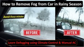 How to Remove Fog from Car Windshield Use Defogger Properly Climate Control Manual AC Hyundai Exter [upl. by Wrennie]