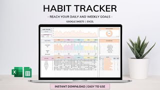 Habit Tracker Tutorial  Daily Habit Planner  Weekly Goal Planner  Digital Routine Dashboard [upl. by Webster158]