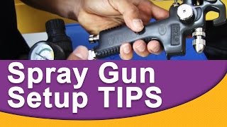 Spray Gun Setup TIPS Then Mixing and Spraying Basecoat Over Primer [upl. by Akcebar89]