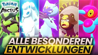 Alle BESONDEREN ENTWICKLUNGEN und wie ihr sie bekommt  Pokemon Legenden Arceus [upl. by Eugenle]