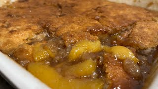 Easy peach cobbler Canned peach cobbler [upl. by Grosberg]