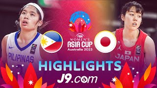 Philippines 🇵🇭 vs Japan 🇯🇵  J9 Highlights  FIBA AsiaCupWomen 2023 [upl. by Aisatana]