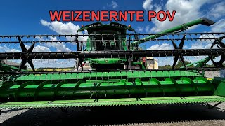 Weizen Ernte 2022 4K  John Deere T560HM  Harvest POV CABVIEW [upl. by Leia860]