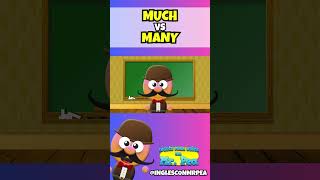 DIFERENCIA ENTRE MUCH Y MANY EN 1 MINUTO  INGLÉS PARA NIÑOS CON MRPEA  ENGLISH FOR KIDS [upl. by Annocahs]