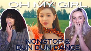 COUPLE REACTS TO 오마이걸OH MY GIRL살짝 설렜어 Nonstop amp Dun Dun Dance [upl. by Frame]