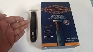 KING C GILLETTE ALL IN ONE STYLER 4D BLADE TRIMMER UNBOXING REVIEW [upl. by Marba]