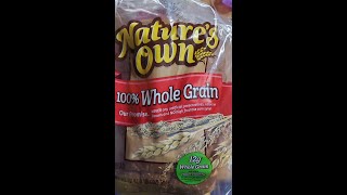 Natures Own 100 Whole Grain Bread Review [upl. by Aminta422]