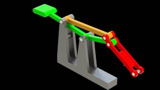 Straight line mechanism with 4 bars [upl. by Ad]